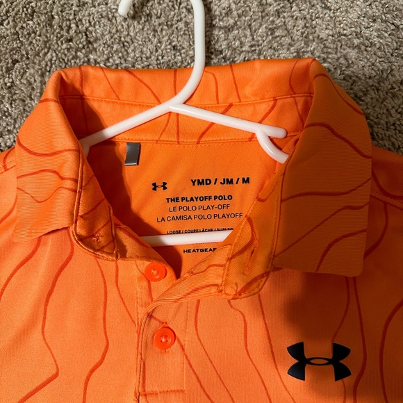 Youth Medium, Orange Under Armour Polo - Picture 3 of 3
